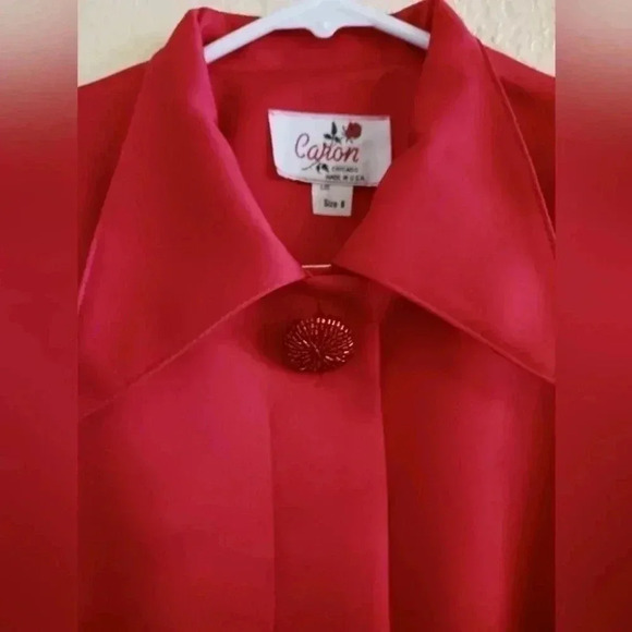 Vintage Caron Chicago Dress, Size 8, Red - Picture 2 of 3